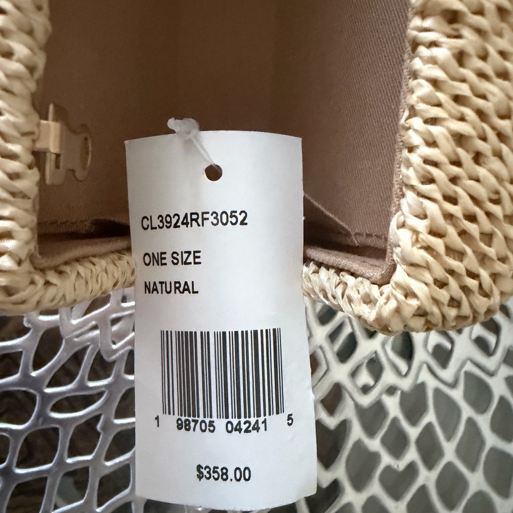Cult Gaia Lisse Knotted Raffia Clutch Bag with Gold Closure NWT - Picture 13 of 13